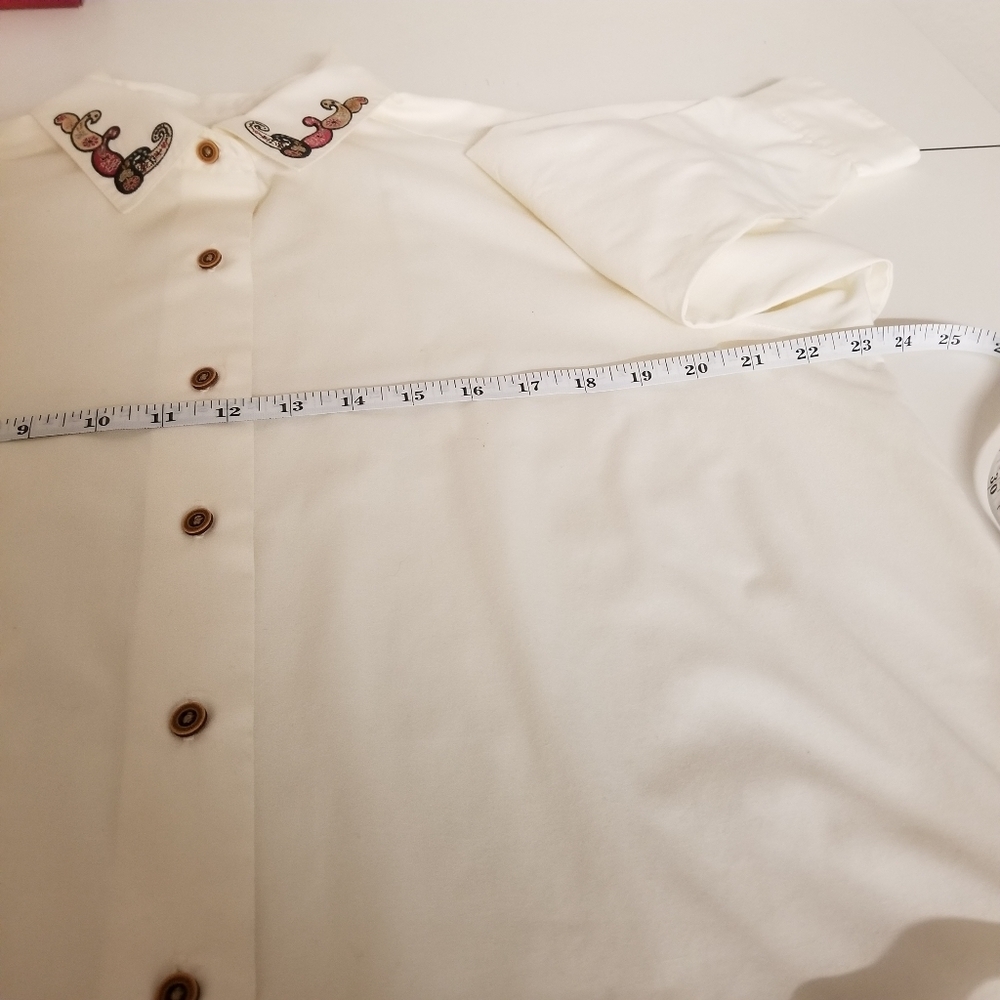 Pendleton Women's Button Up Embroidered Blouse - image 7